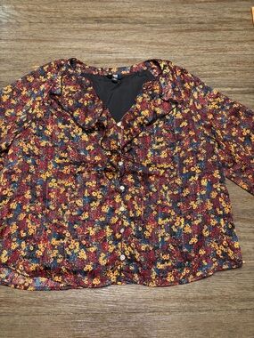 Frye Dressy Blouse With Flowers